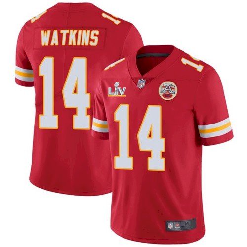 Men's Kansas City Chiefs #14 Sammy Watkins Red NFL 2021 Super Bowl LV Stitched Jersey Men's Kansas City Chiefs #14 Sammy Watkins Red NFL 2021 Super Bowl LV Stitched Jersey